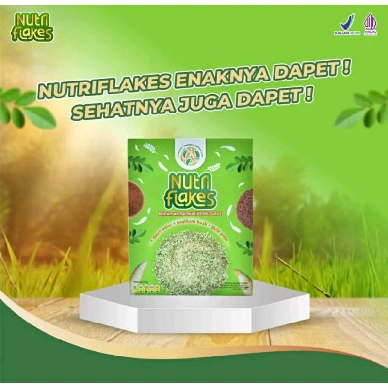 

NURTIFLAKES Sereal Umbi Garut& Daun kelor Asli Original Ampuh