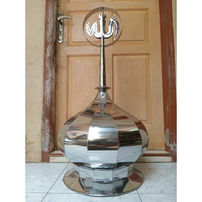 Kubah Stainless Steel ukuran 50 cm/Kubah Masjid Stainless ukuran 50 cm/Kubah Musholla ukuran 50 cm /