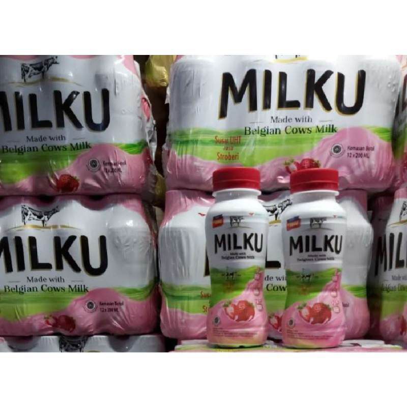 Susu Milku Dua Varian Rasa/ Susu Kemasan Ekonomis