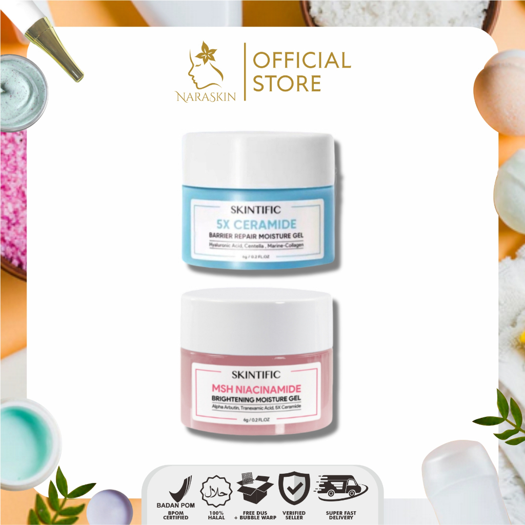 Skintific Moisturizer - 5X Ceramide Skin Barrier Moisturizer Gel 6 gr | MSH Niacinamide Brightening 