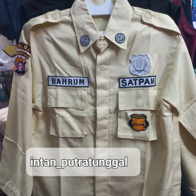 Seragam Satpam PDL + Nama Dan Atribut
