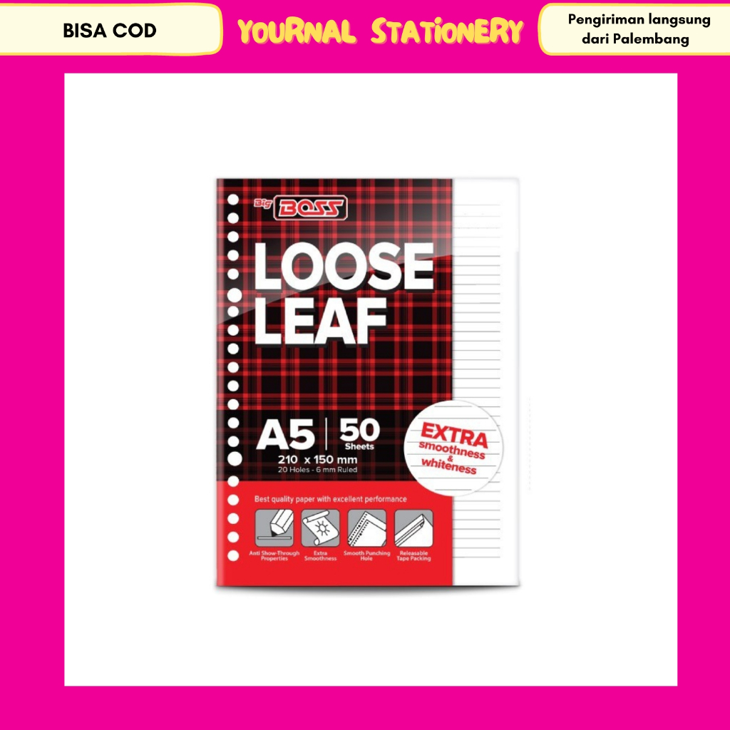 

Kertas Flashee Binder A5 B5 Garis Loose Leaf File Note Isi Binder 50 Isi 100 Murah