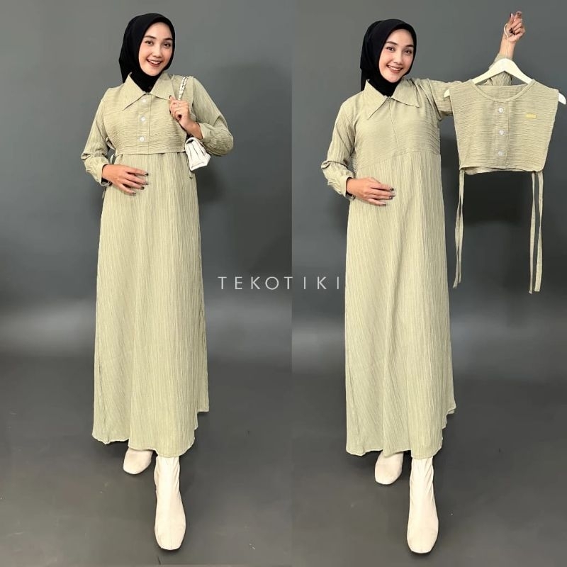 Dress Allesha Rompi Vest Lady Crush Premium Dress Wanita Muslim // Dress Rompi