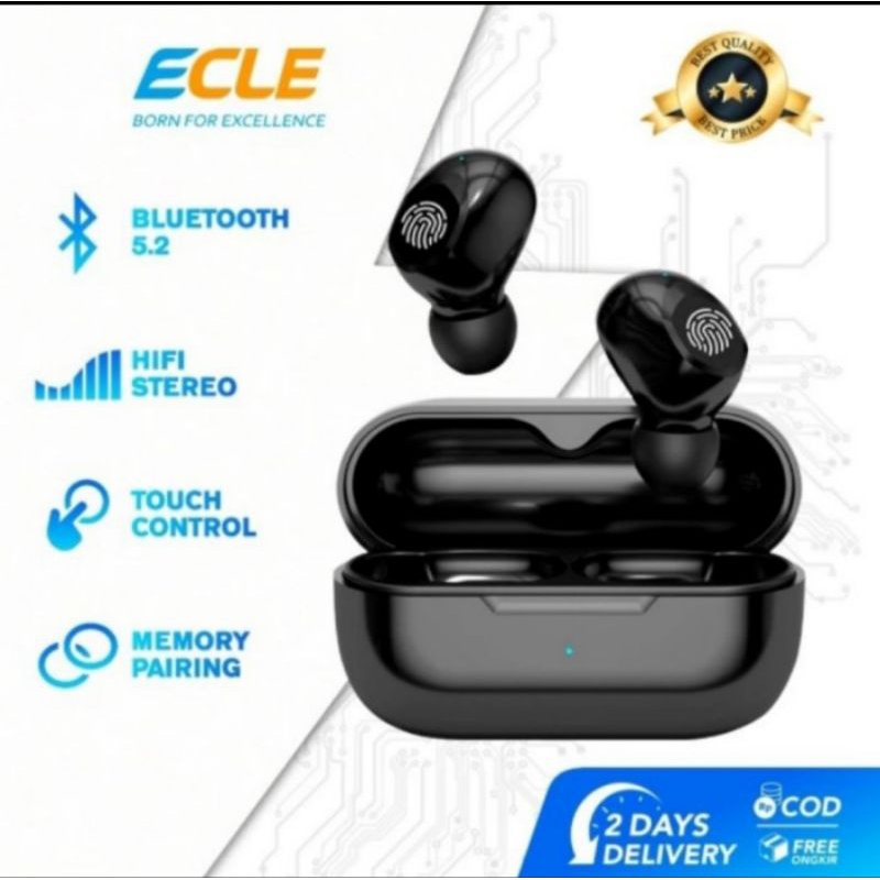 ecle m12 tws headset bluetooth