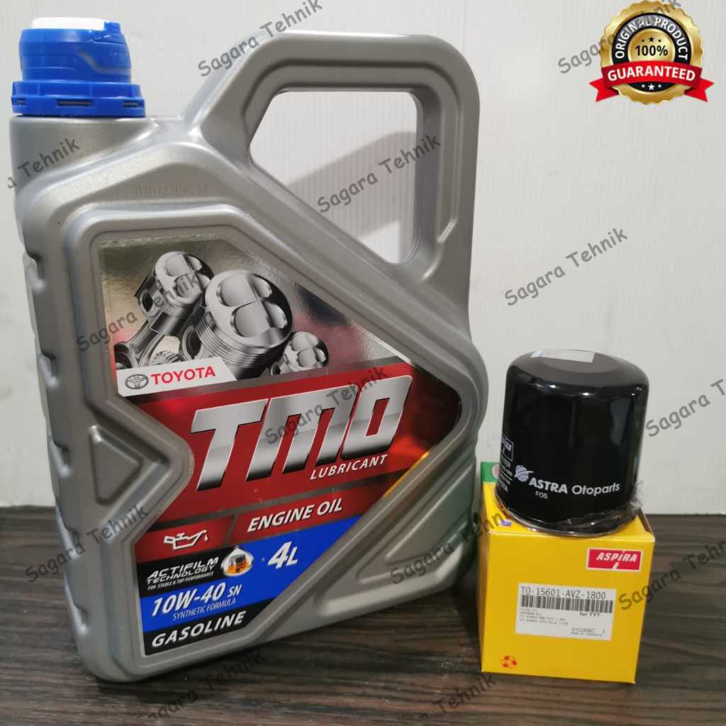 PAKET OLI + FILTER OLI TOYOTA TMO 4LITER  AVANZA XENIA GRANDMAX LUXIO AYLA SIRION CALYA SIGRA FILTER