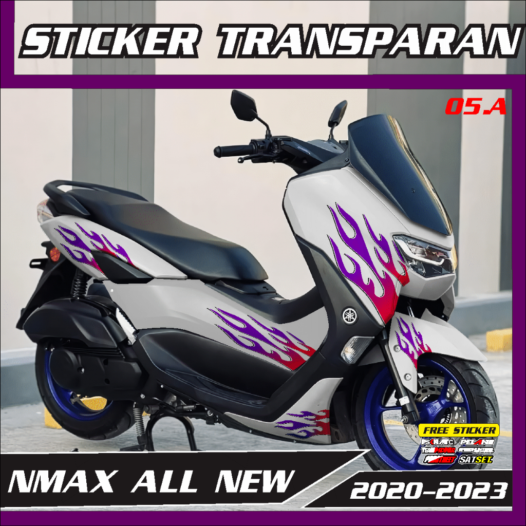 STRIPING TRANSPARAN YAMAHA N MAX 155 NEW STIKER N MAX NEW KEREN BRC 005