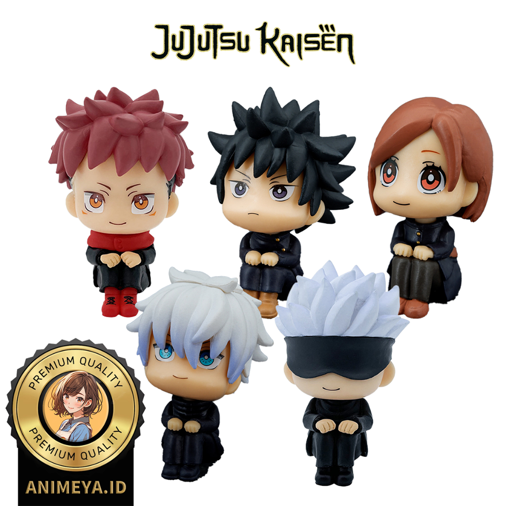 ACTION FIGURE JUJUTSU KAISEN CHIBI GOJO YUJI NOBARA MEGUMI KOLEKSI PATUNG ANIME MANGA GAME LIMITED E