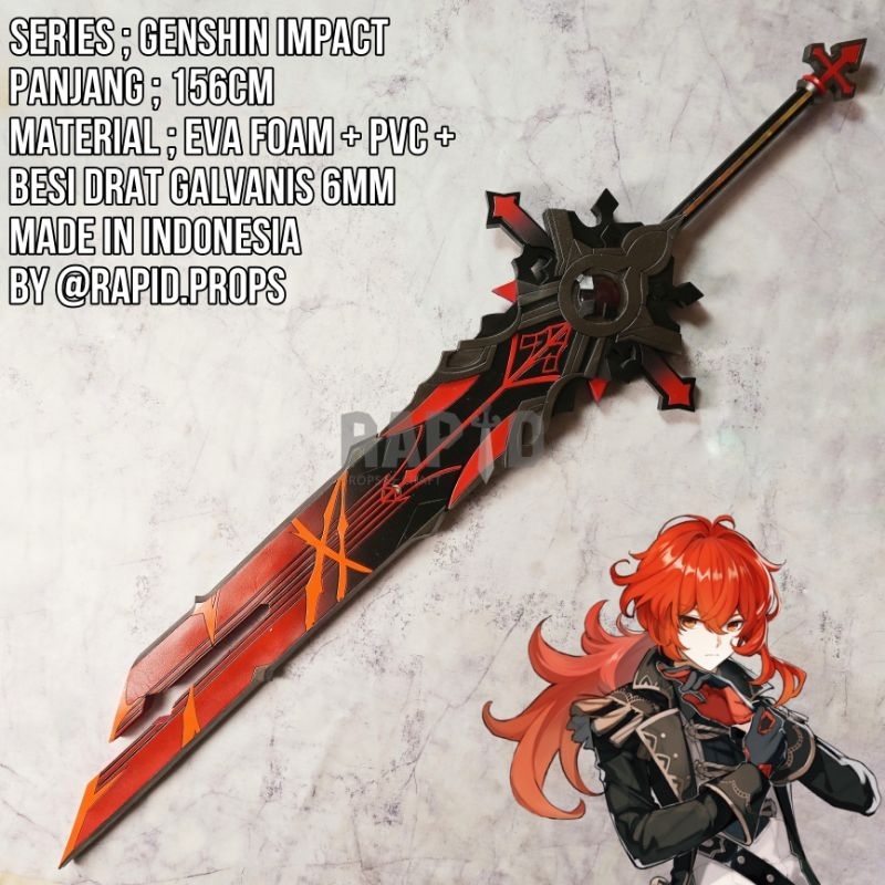 Wolf's Gravestone Claymore For Diluc or Razor Genshin Impact Cosplay Prop