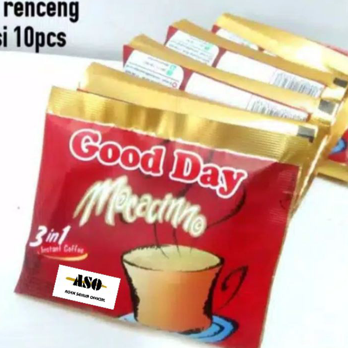

WWGT8163 DISKON!!!!!!! GOOD DAY MOCCACINO sachet 20 gram Renceng ( ISI 10 )