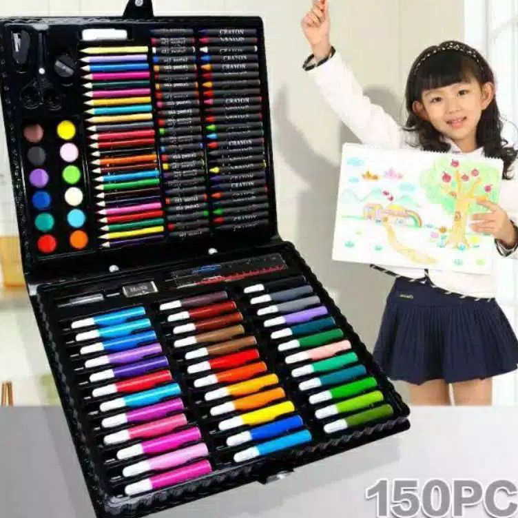 

←✻ pensil warna dan crayon set isi 150 dan 208 pcs - alat tulis anak