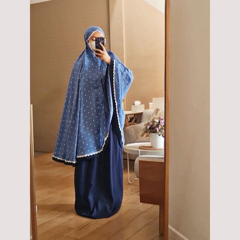 Mukena Sonya Polka Series (tali karet)