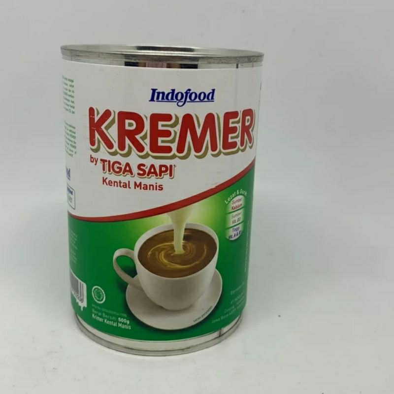 

Ready Susu Kremer tiga Sapi Kental Manis 490gr