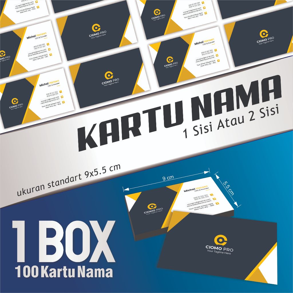 

CETAK - PRINT KARTU NAMA ART CARTON 260 gsm | 1 SISI / 2 SISI | INSTAN DAN MURAH