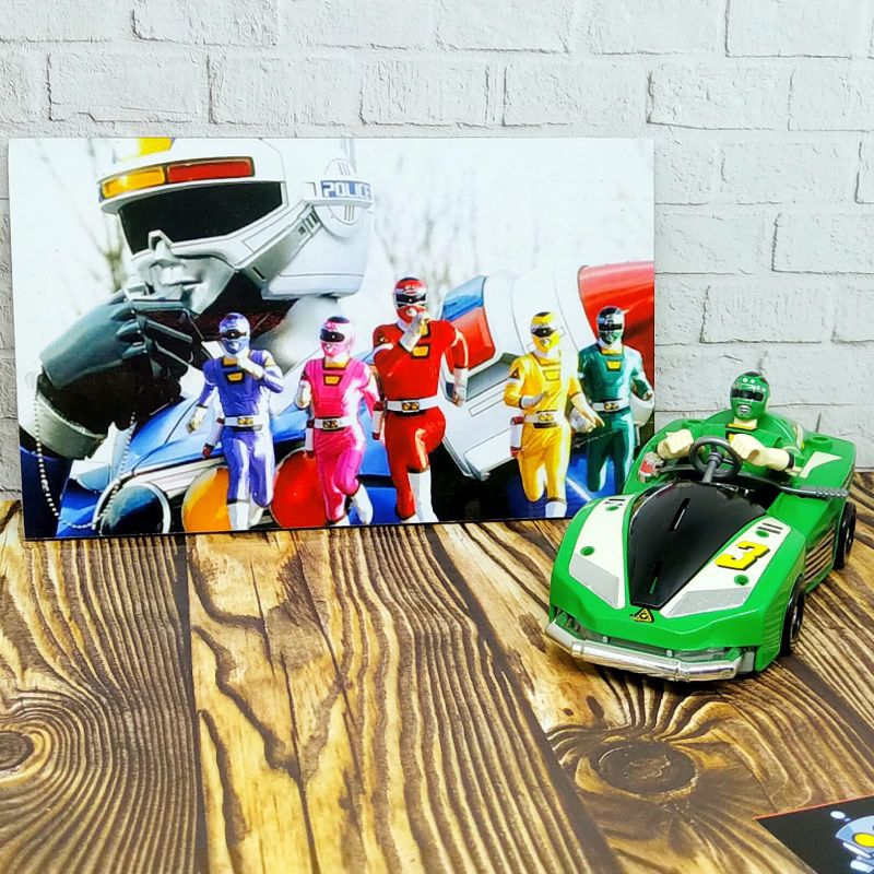 Dx Figure Car Ranger Green Power Ranger Turbo set Mobil original Bandai Japan