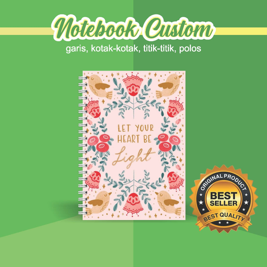 

NOTEBOOK A5 CUSTOM CATATAN/JURNAL BOOKPAPER GRID/KOTAK2#DOTTED/TITIK2#BLANK/POLOS