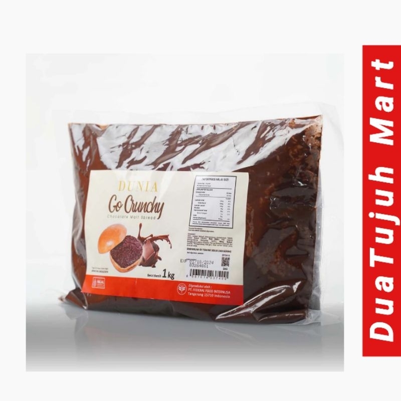 

REFILL DUNIA G0 CRUNCHY CHOCOLATE MALT SPREAD 1 KG