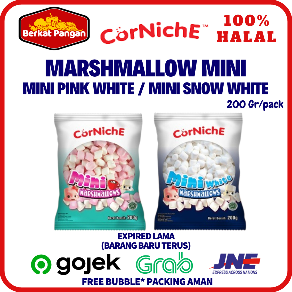 

CORNICHE Mini Marshmallow Permen 200gr / Snow White / Pink White / Marshmellow