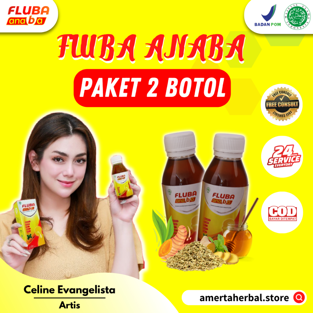 

PROMOOOO 2 BOTOL FLUBA ANABA ISI 130 ML - Obat Flu Batuk asli original