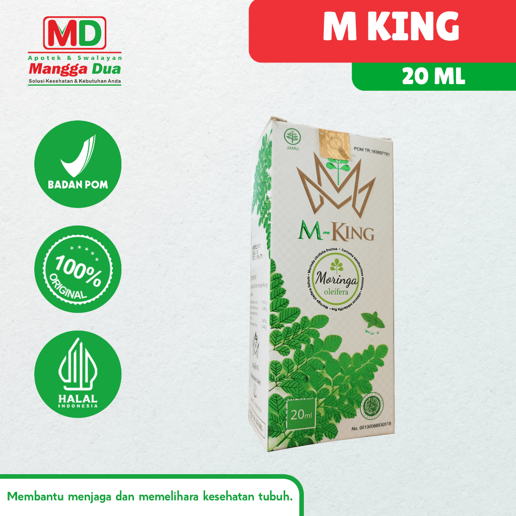 HERBAL TETES M KING 20ml ORIGINAL  MORINGA KELOR JAMU BANYAK MANFAAT