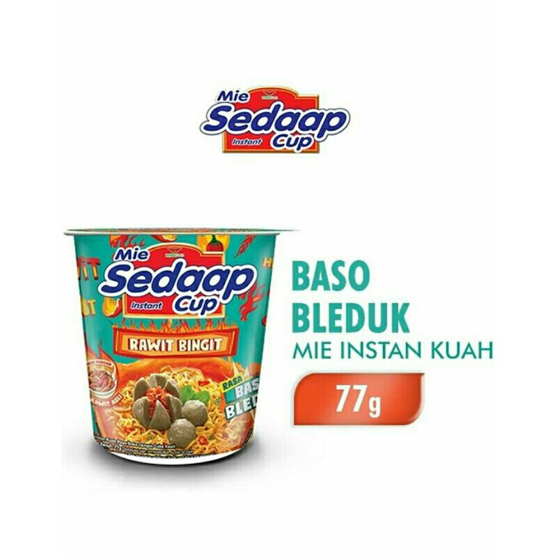 

Mie Sedap Cup Kuah Rasa Bakso Bleduk