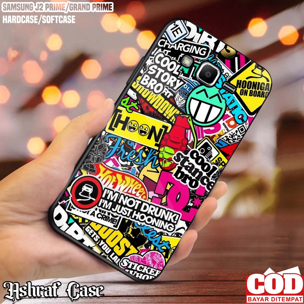 Case Samsung J2 Prime  - Casing Samsung J2 Prime ( GRAFF ) Softcase Glass Kaca - Kondom hp - Kesing 