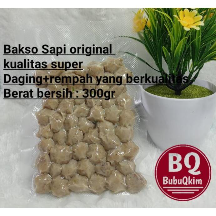 

Bakso / baso sapi halus ukuran kecil isi +- 50 pcs - kemasan 300gr - bubuqkim