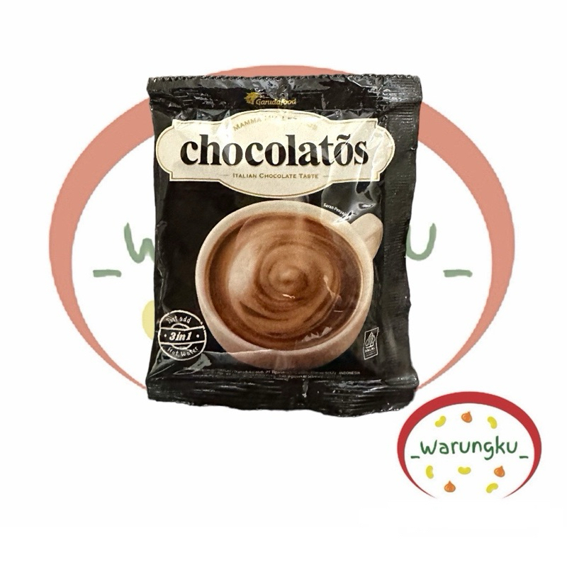 

CHOCOLATOS DRINK 1PCS 27gr Minuman Coklat Hot Chocolate Ice Italian Taste