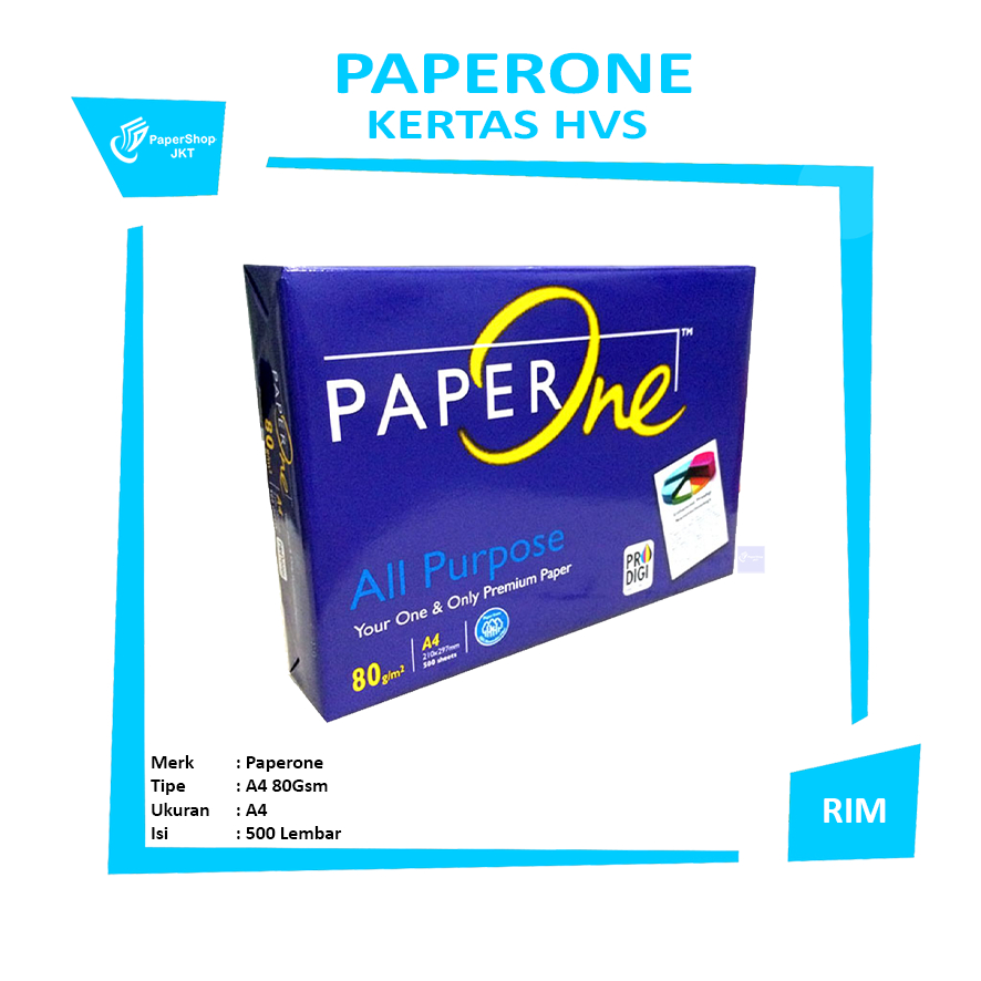 

PAPERONE - A4 80 / 85 Gram Office Paper Print - Rim