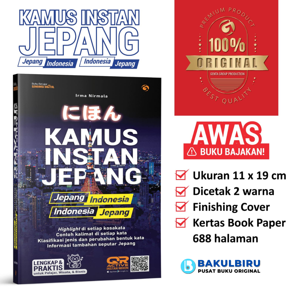 BUKU JEPANG - BUKU BELAJAR BAHASA JEPANG - BUKU BAHASA JEPANG - BUKU NIHON JEPANG - BUKU KAMUS BAHAS