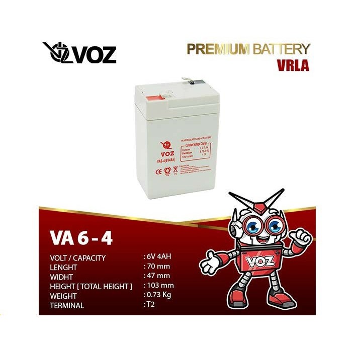 VOZ Battery 6V 4Ah AGM