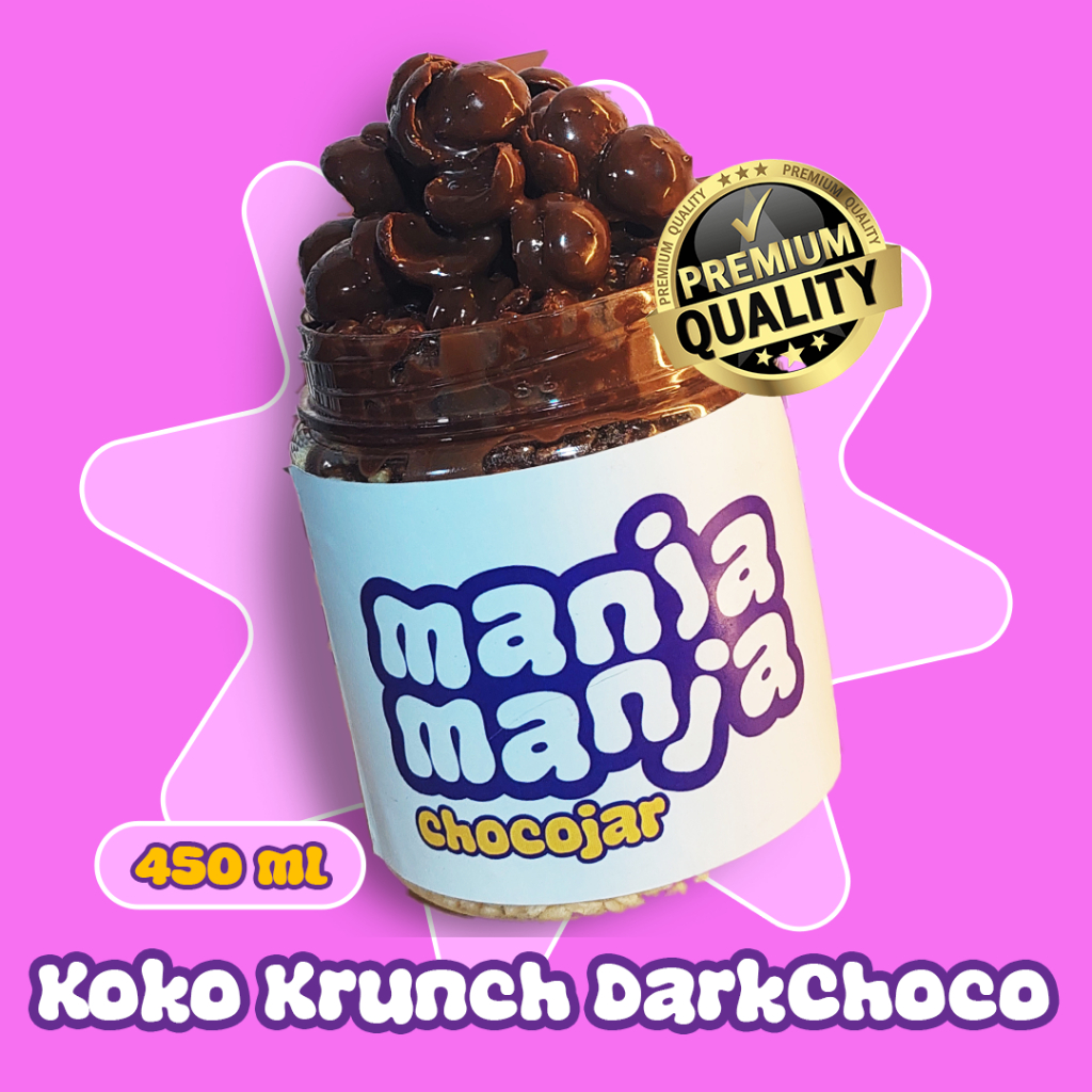 

Chococrunch Darkchoco Cemilan Snack Coklat Lumer Premium 450 ml - Manja-Manja Jarjoy by Nala