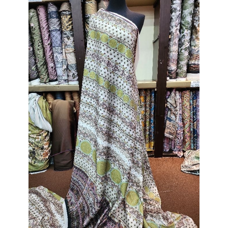 SHIMMER SILK PRINT ||KAIN SHIMMER SILK
