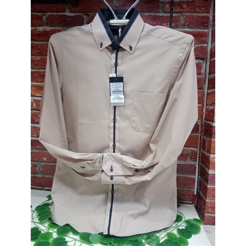 Kemeja Polos Special Slimfit Putih Alisan