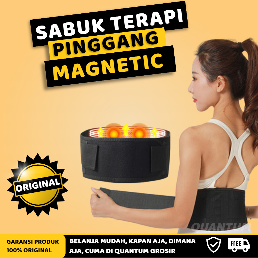 QUANTUM Alat Terapi Pinggang Sabuk Terapi Pinggang Korset Terapi Pinggang Syaraf Kejepit Tourmaline