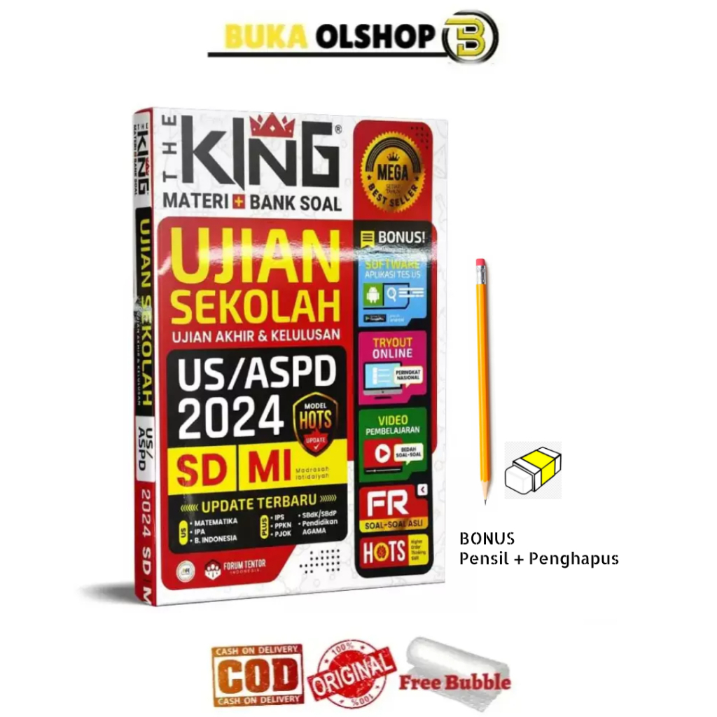 The King Ujian Sekolah SD 2024 Buku Ujian Sekolah SD MI 2024