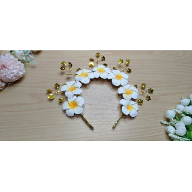 Bando Tari Bunga Kamboja Bali/ Hiasan Kepala Bali