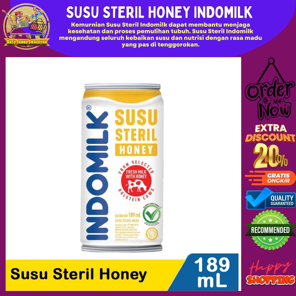 

indomilk susu steril honey 189 ml