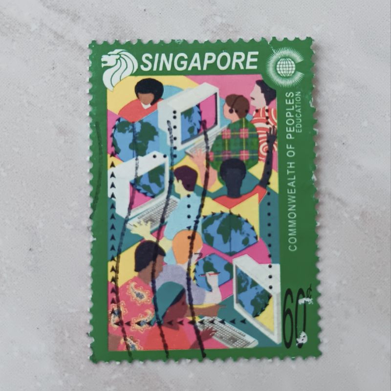 

(AD) Perangko Singapore Commonwealth of People (2001) - Education 60c Used