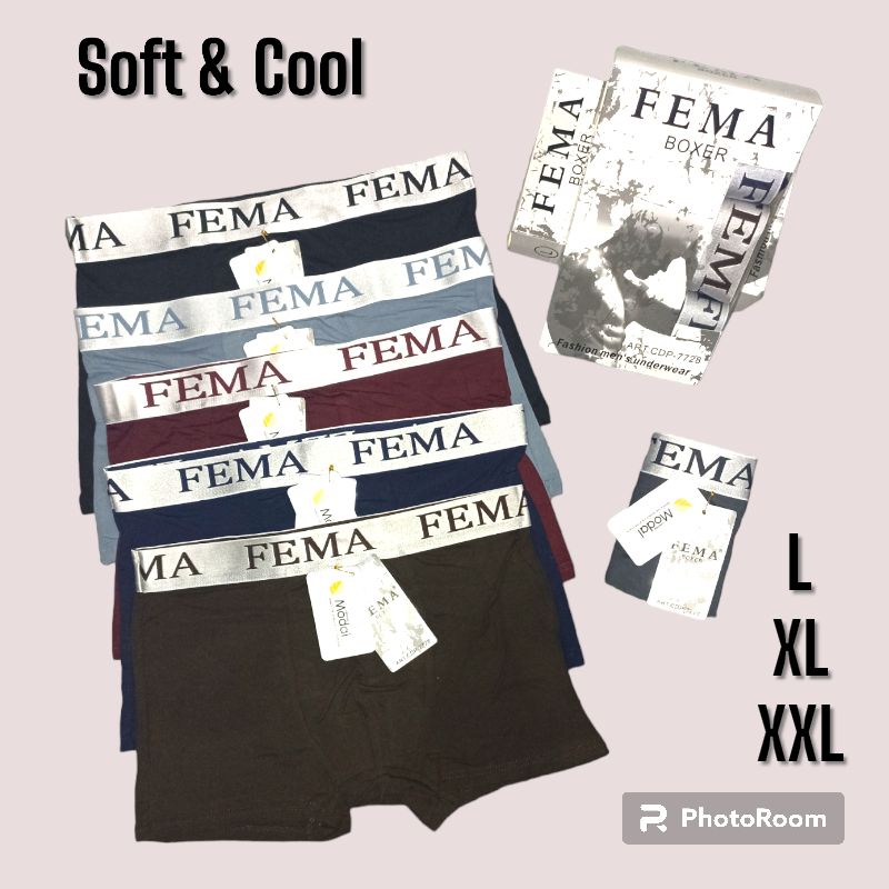 Cd pria boxer Fema kotak premium