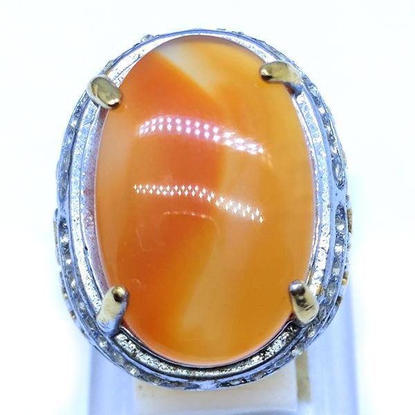 Cincin Titanium Pria Batu Akik Motif Kode 2377