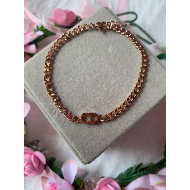 gelang CD titanium rose gold