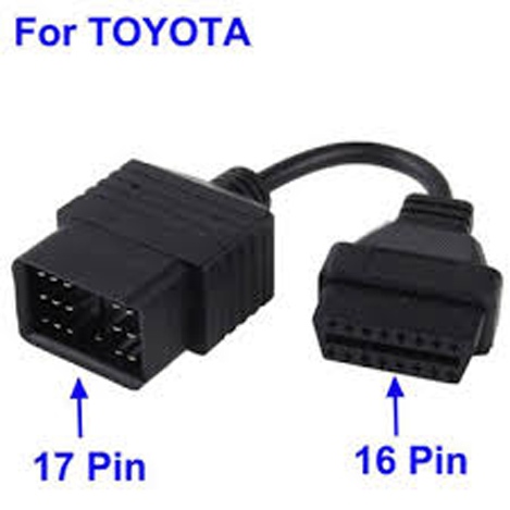 Kabel Adapter Toyota obd2 16pin to 17pin Cable Adaptor  Cable Adaptor Toyota obd2 16pin to 17 in