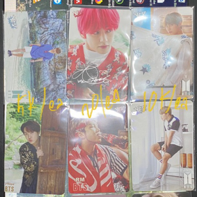 PHOTOCARD BTS YESCARD Taehyung, Jimin, Jhope, Namjoon