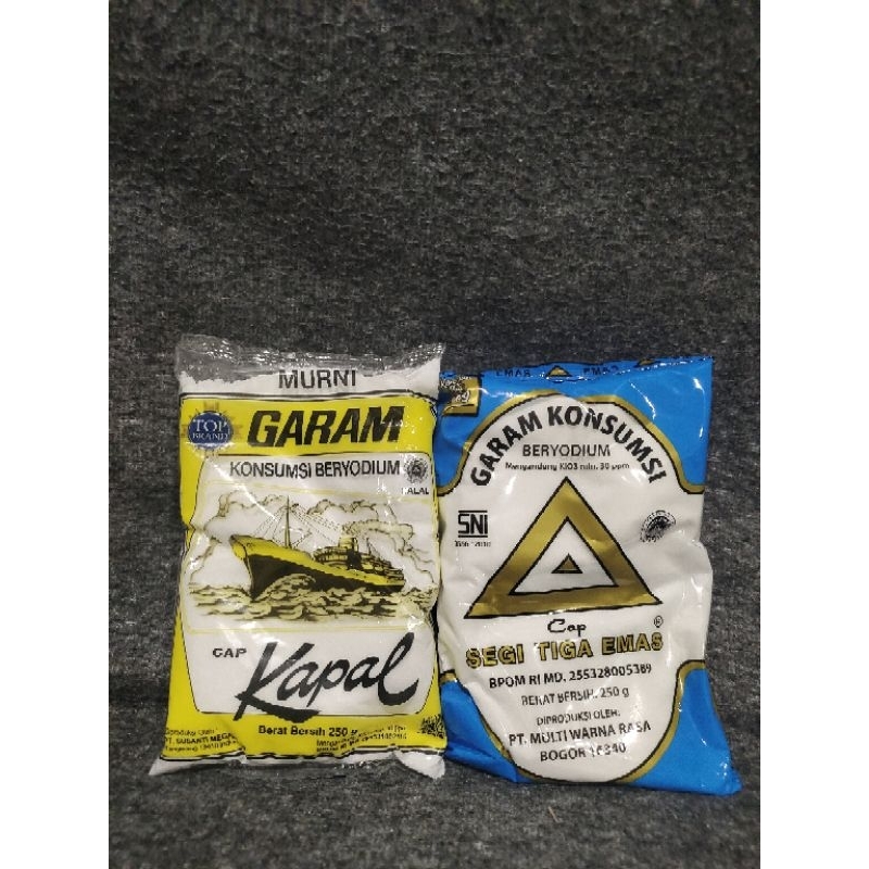 

Garam Meja Segi Tiga Emas / Garam Kapal / Garam Kapal Beriodium 250gr