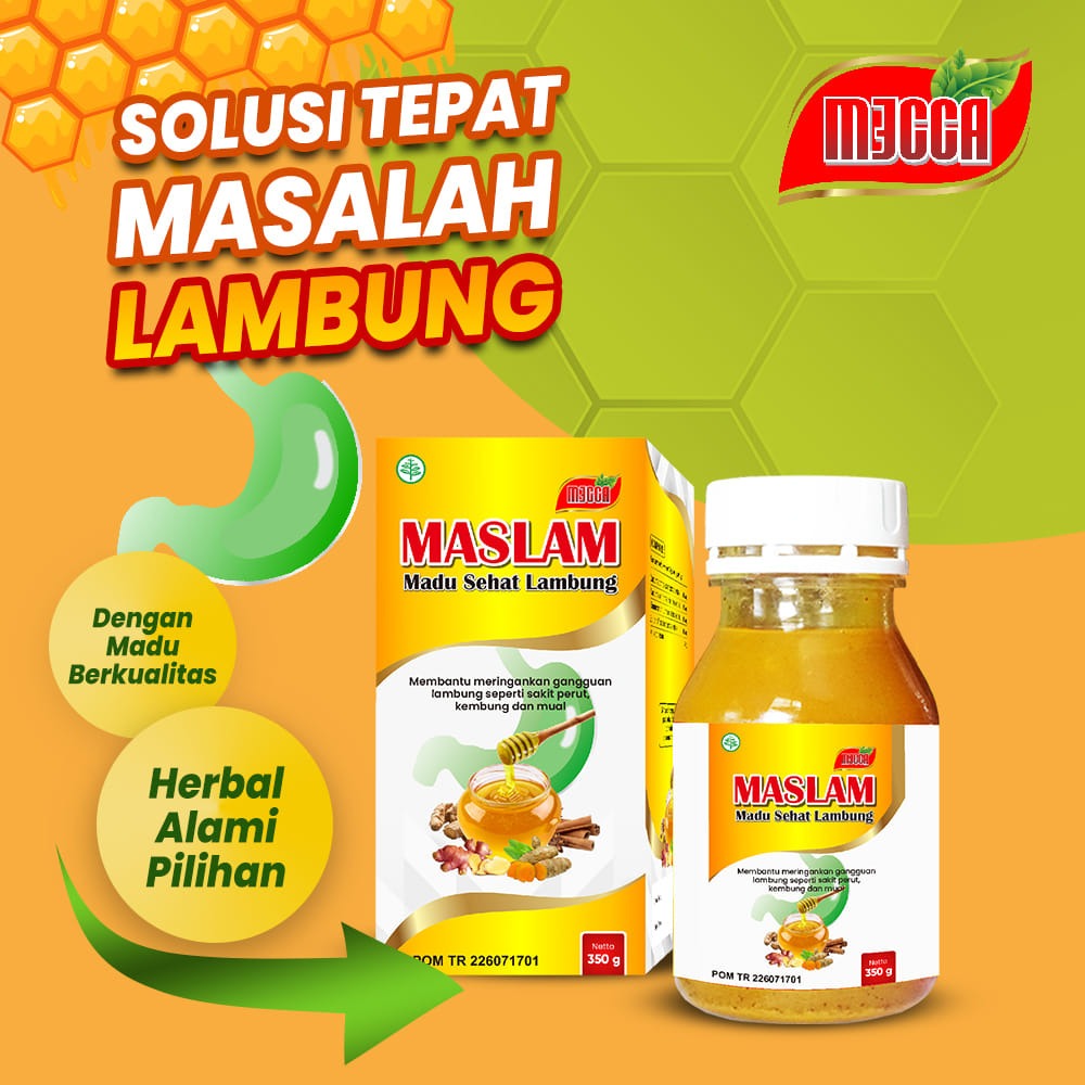 Madu Kuning Madu Sehat Lambung Mecca Herbal Asam Lambung Maag GERD Tukak Lambung dan Masalah Pencern