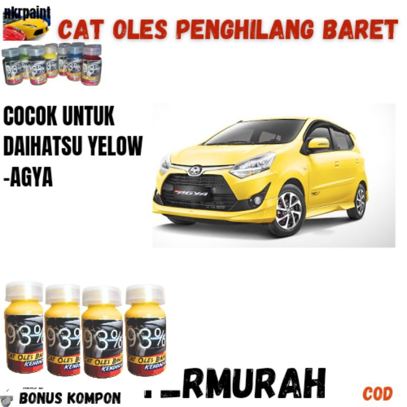 CAT OLES BARET TOYOTA AGYA KUNING ,AGYA YELLOW Y07
