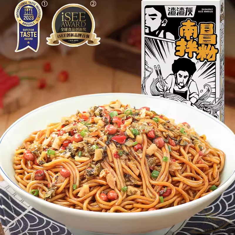 [HALAL]SNACK CINA MIE BERAS INSTAN MIE CAMPUR NANCHANG SPESIALIS JIANGXI 7 TOPPING 195G 渣渣灰南昌拌粉