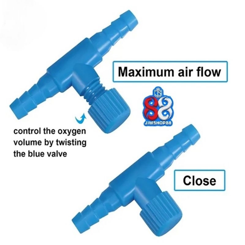 KRAN AERATOR LURUS MODEL (T) BIRU AIR FLOW CONTROL VALVE 1PCS