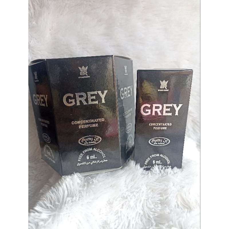 (PERBOX isi 6) Parfum roll on 6 ml GREY non alkohol
