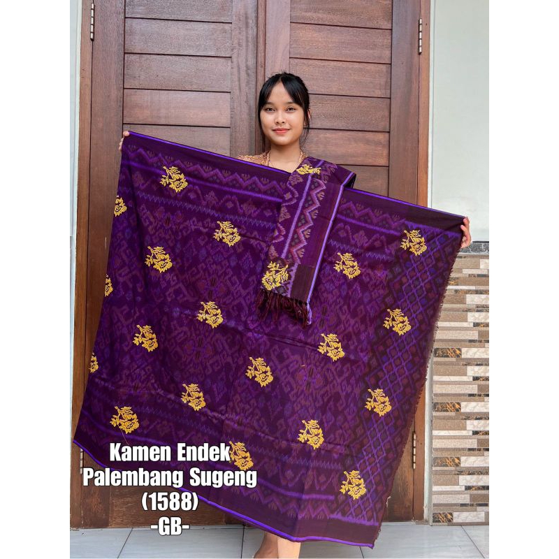 Kamen Endek Sugeng Palembang set selendang sudah di lasem super
